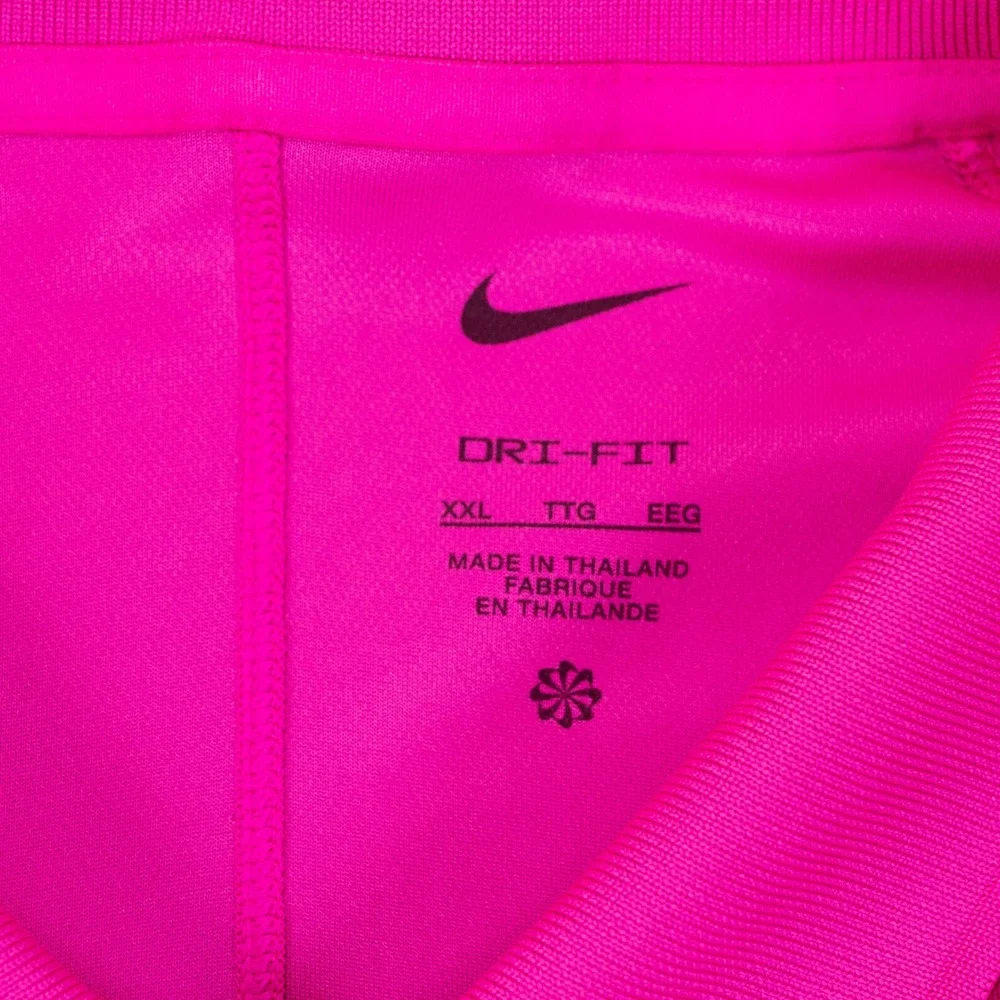 Lot of 2 Nike Mens 2XL Dri-Fit Golf Polo Shirts Pink Grey Teal Navy Colorblock